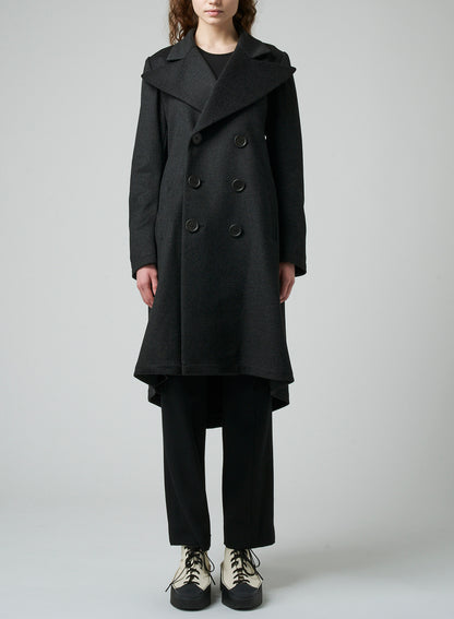 W/CA BEAVER BIG LAPEL DOUBLE COAT