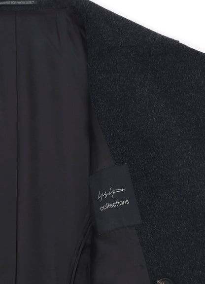 W/CA BEAVER BIG LAPEL DOUBLE COAT