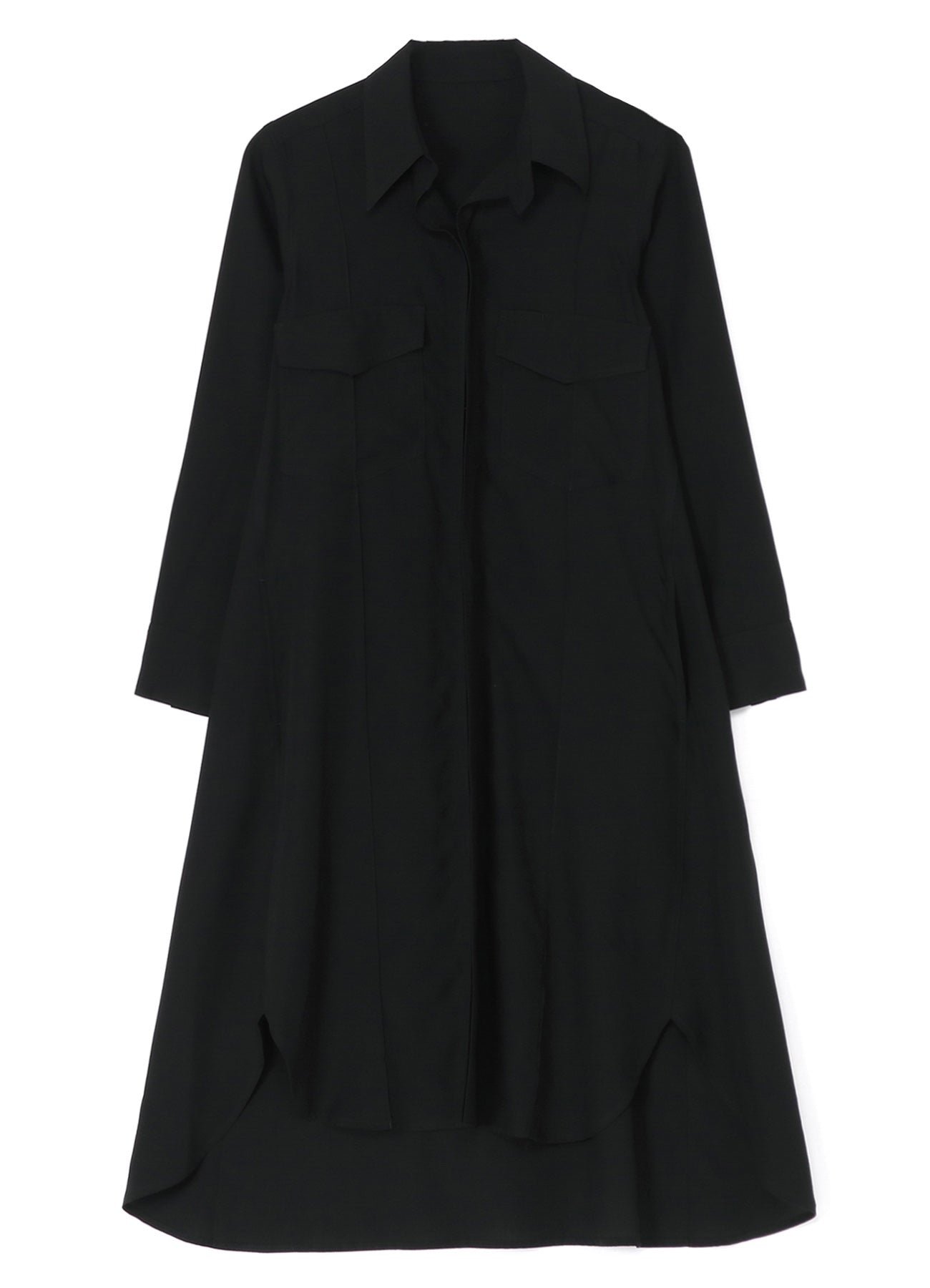 CELLULOSE POPLIN WORK SHIRT LONG DRESS