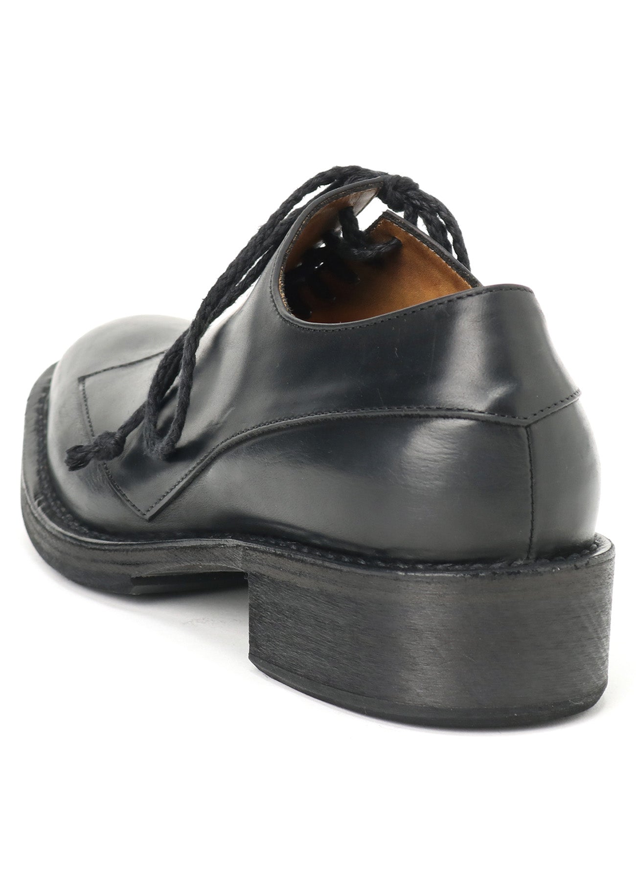 TUMBLED COWHIDE LEATHER DERBY SHOES