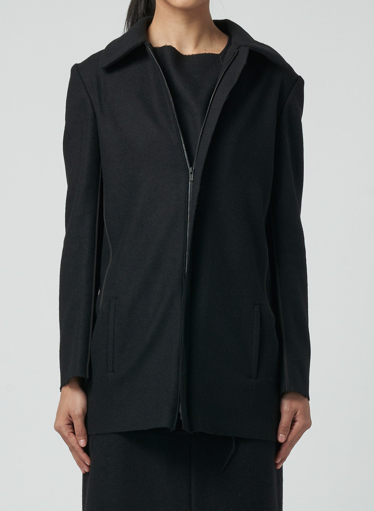 MELTON ZIP JACKET