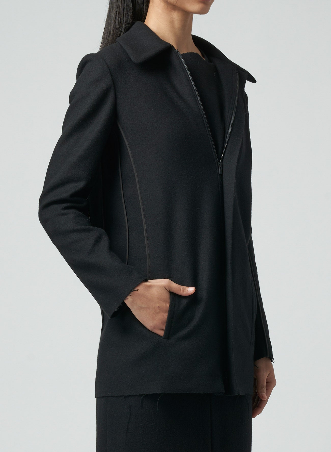 MELTON ZIP JACKET