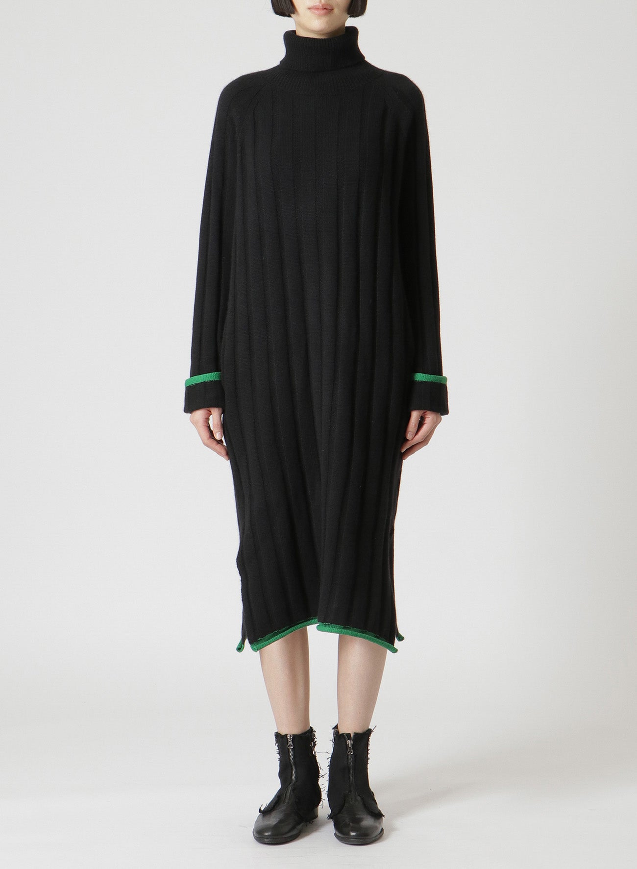 COLOR COMBINATION RIB RAGLAN COLOR COMBI DRESS