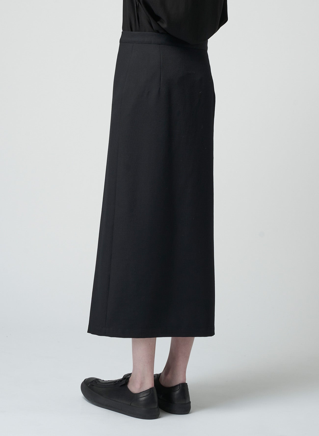 GABARDINE F PLEATED SKIRT