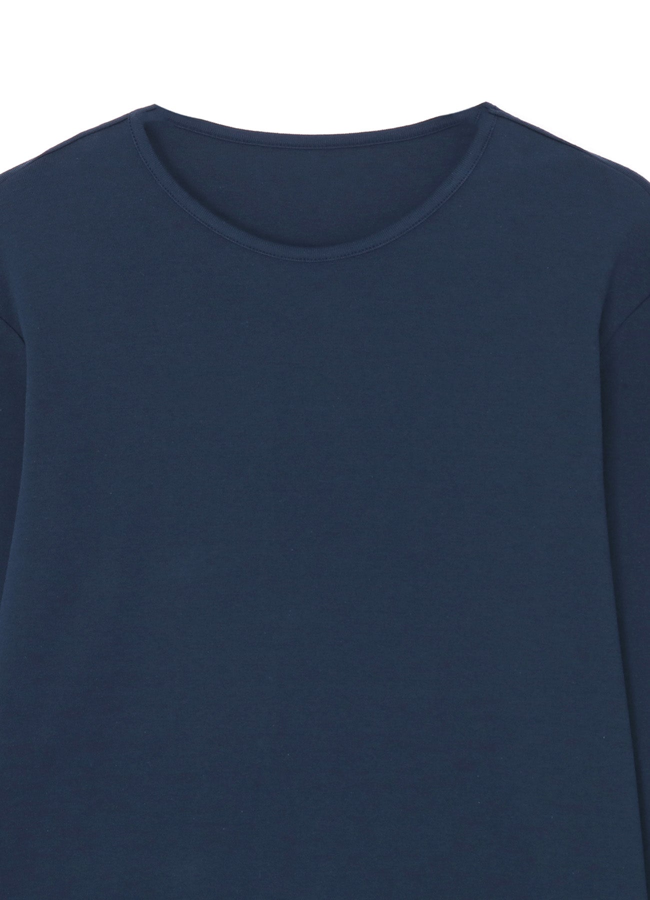 30/- COMBED COTTON LONG SLEEVE T-SHIRT WITH BUTTON-UP SLEEVE SLITS