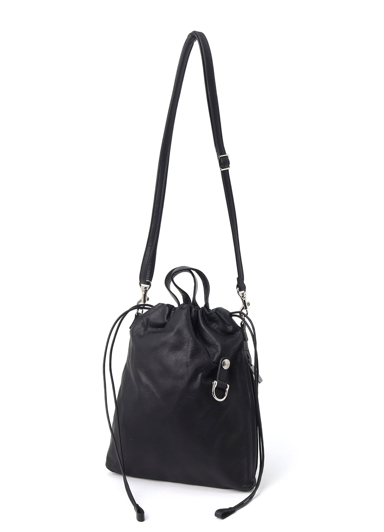 GARMENT LEATHER DRAWSTRING POUCH M