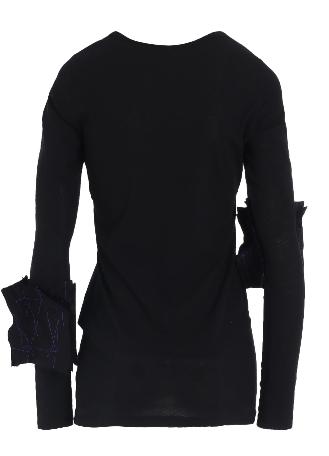 COTTON SINGLE JERSEY R MOTIF LONG T-SHIRT