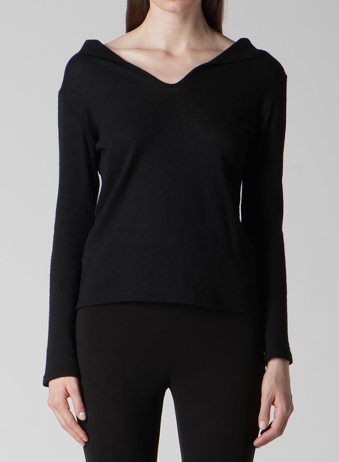 AIRY SPUN LIGHT MILLED BACKSIDE LACE UP T-SHIRT