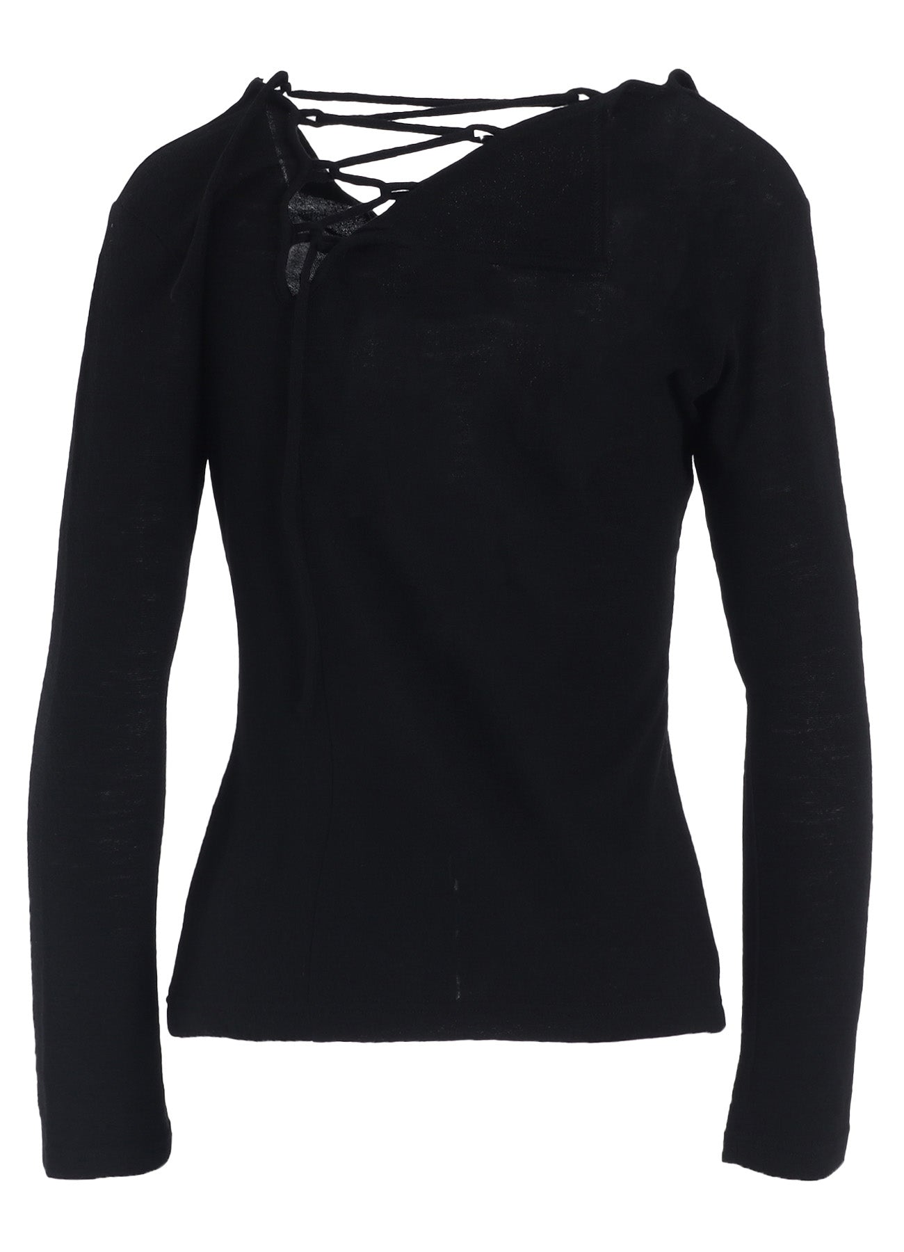 AIRY SPUN LIGHT MILLED BACKSIDE LACE UP T-SHIRT