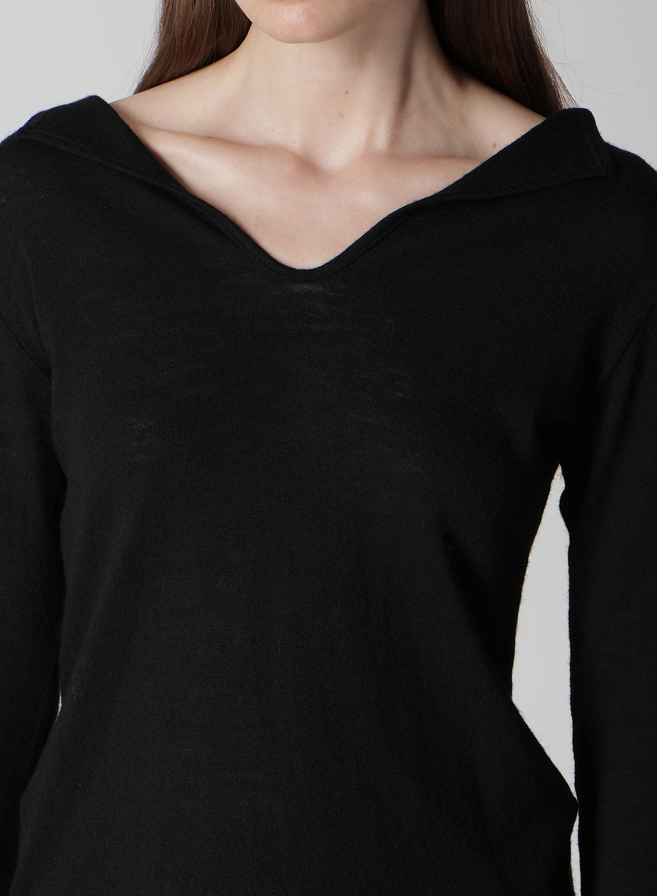 AIRY SPUN LIGHT MILLED BACKSIDE LACE UP T-SHIRT