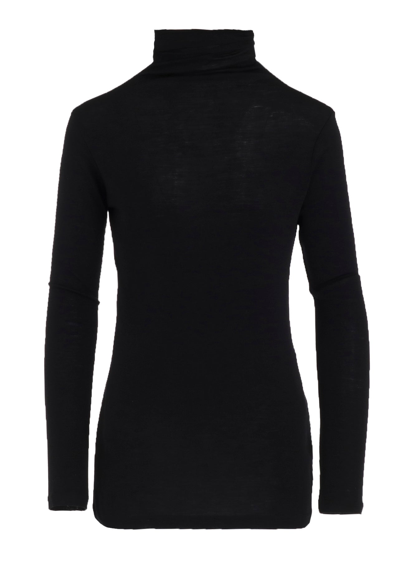 WOOL CHIFFON HIGHNECK LONG T B