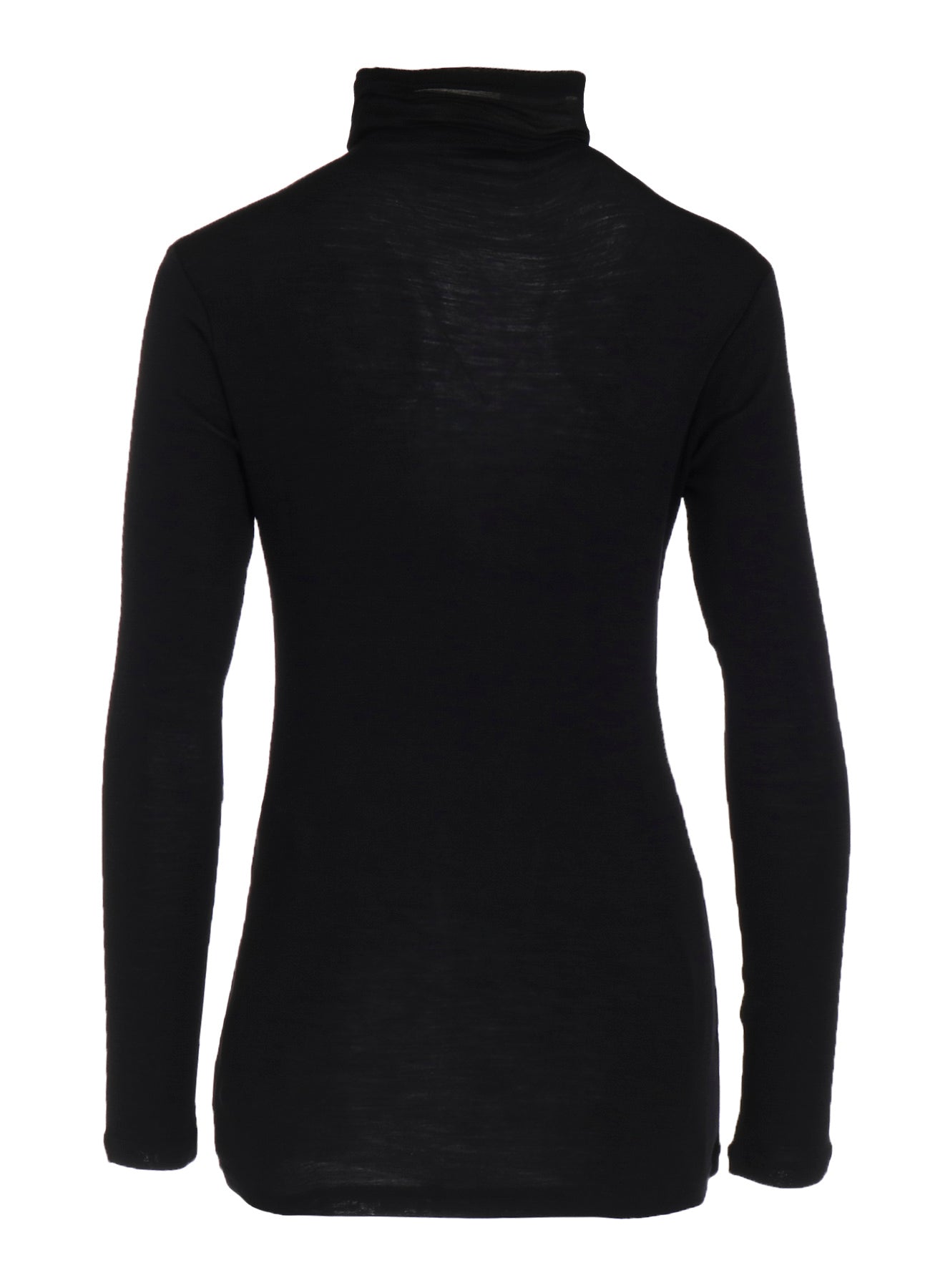 WOOL CHIFFON HIGHNECK LONG T B