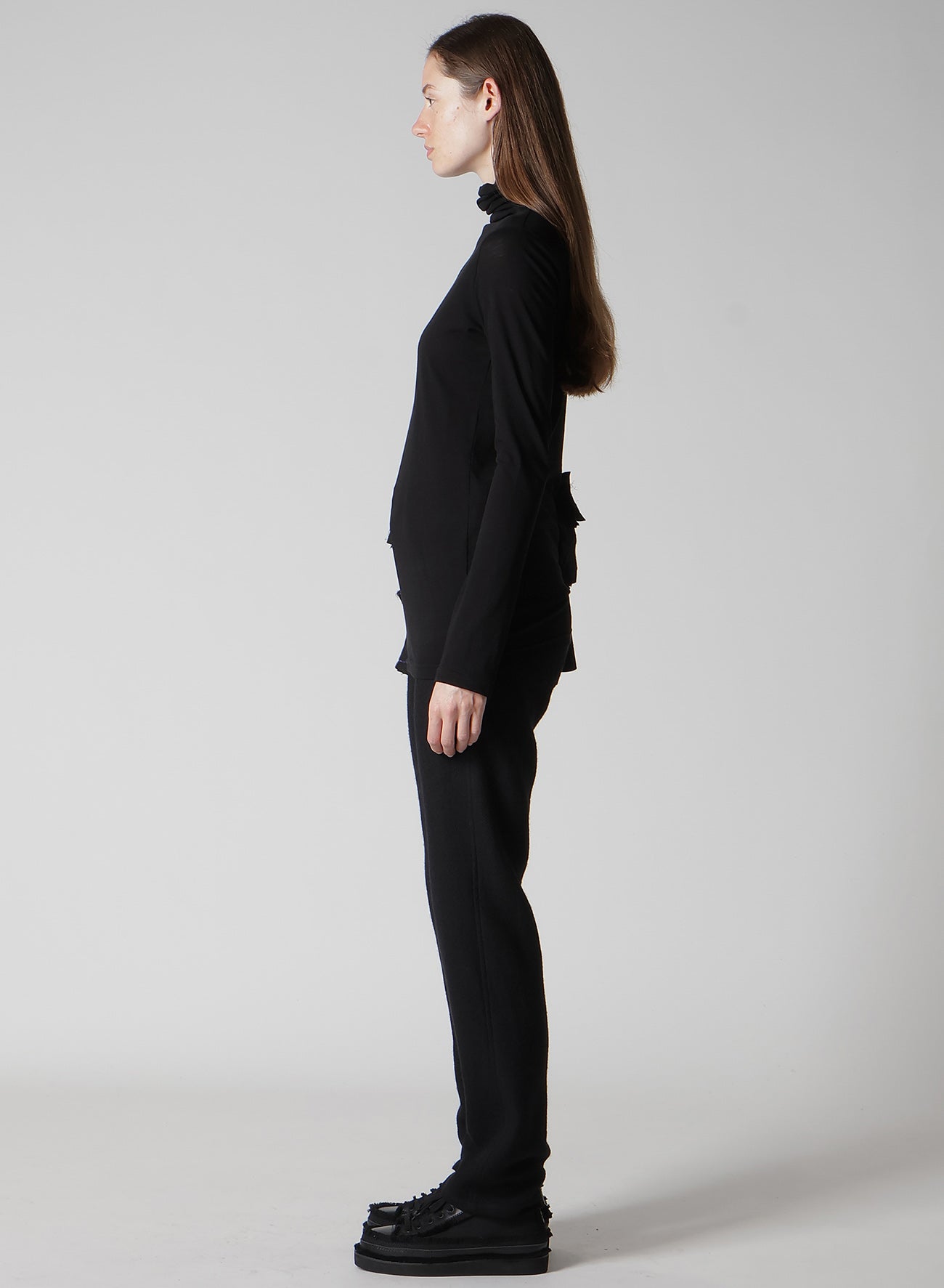 COTTON SINGLE JERSEY HIGHNECK LONG T C