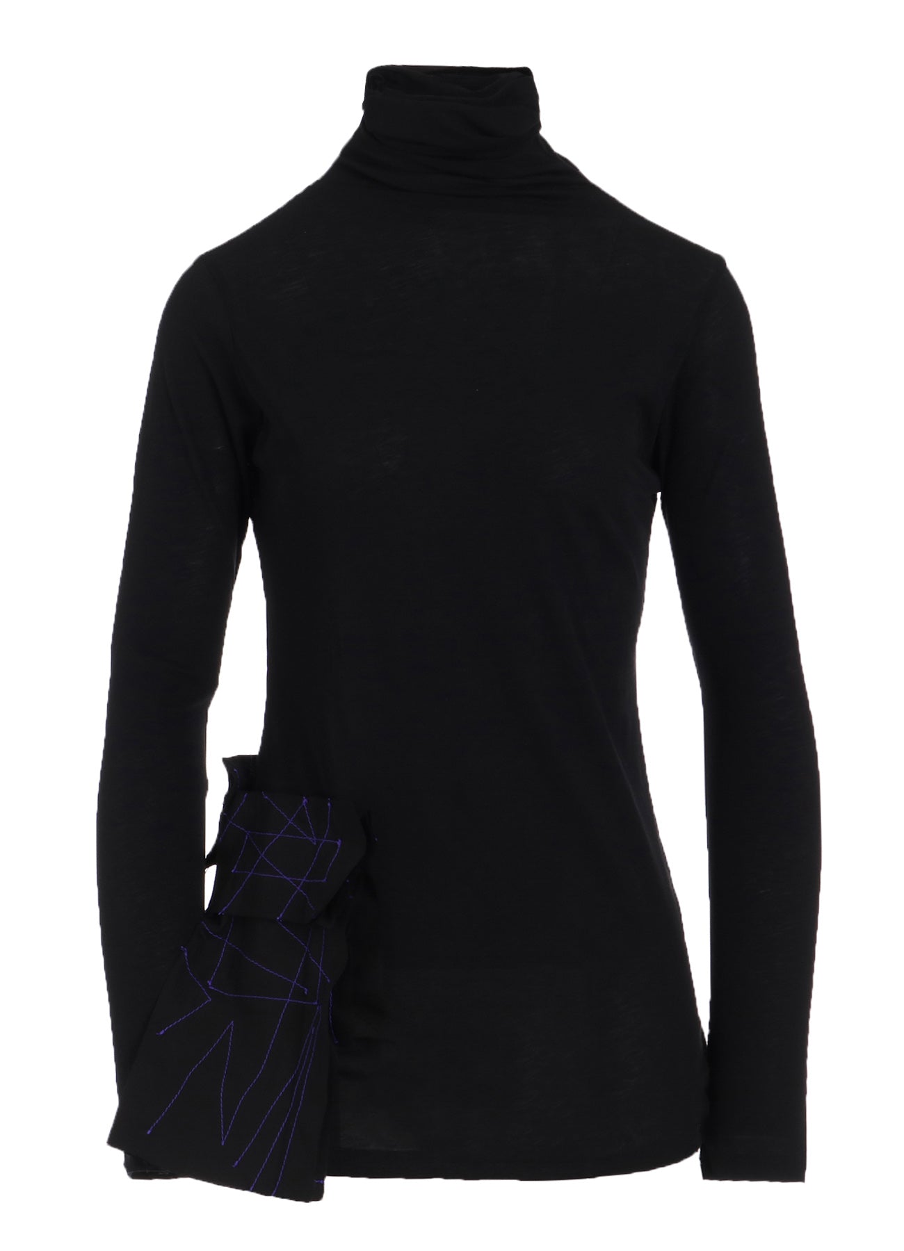 COTTON SINGLE JERSEY HIGHNECK LONG T C