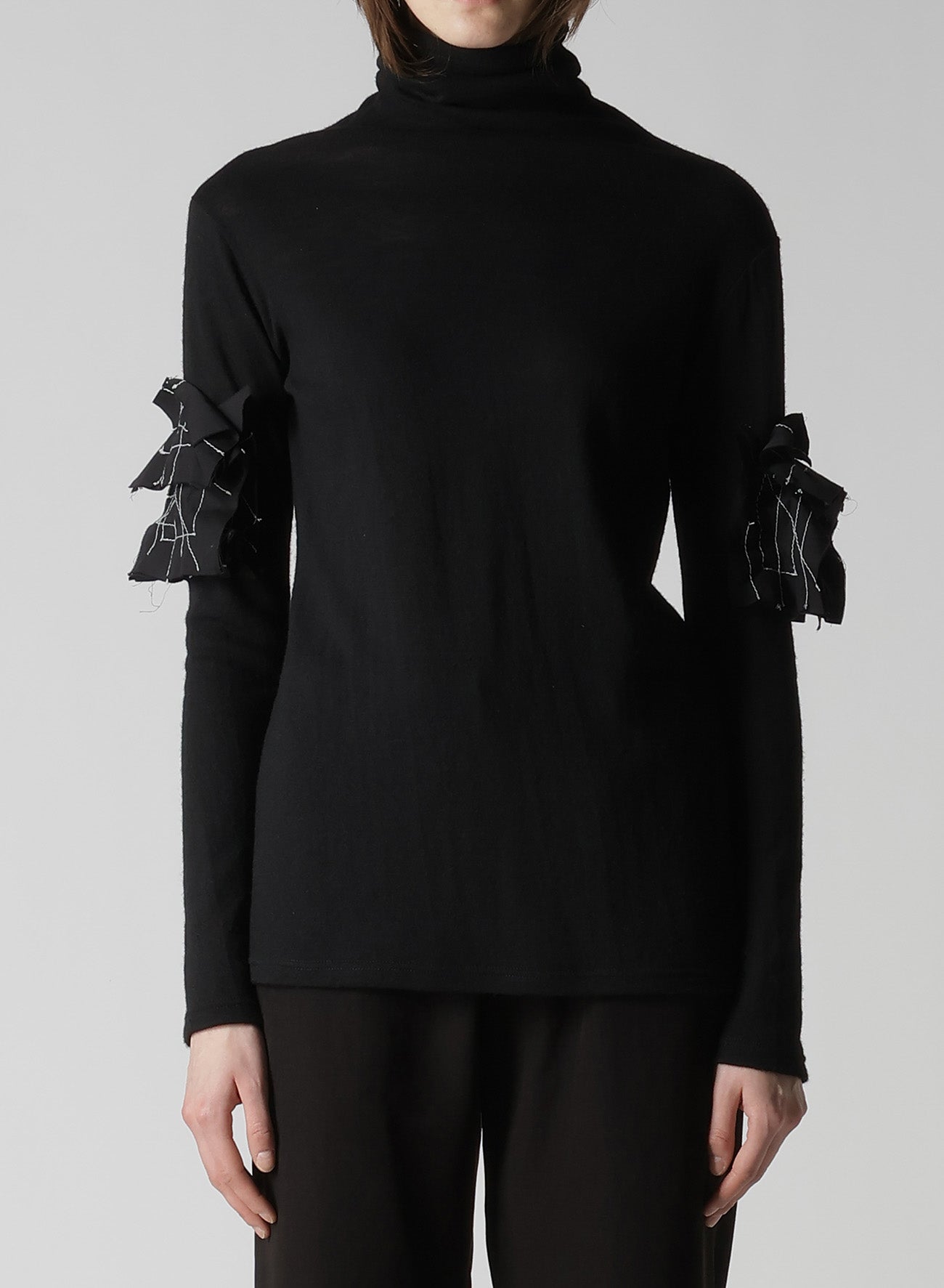 AIRY SPAN WEAK MILLED TURTLENECK LONG T-D
