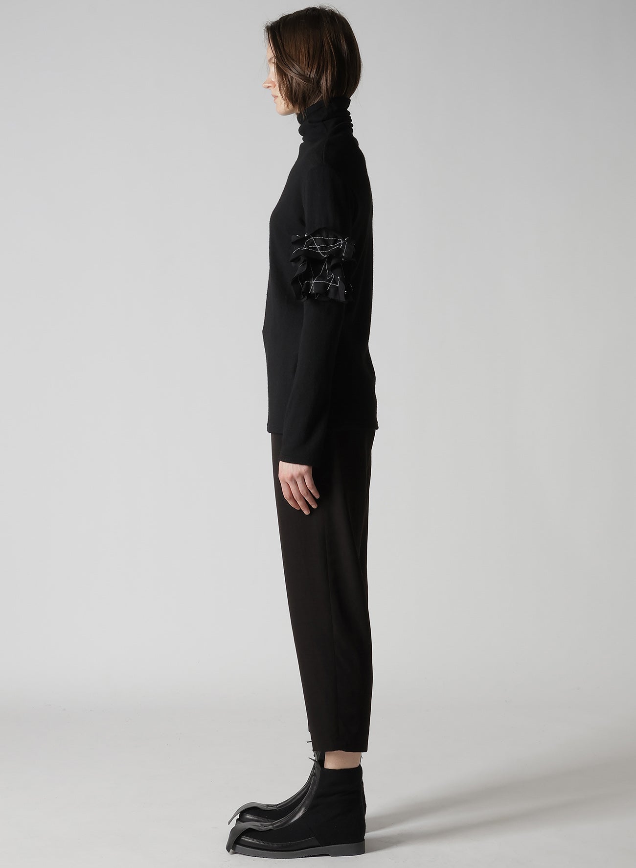 AIRY SPAN WEAK MILLED TURTLENECK LONG T-D