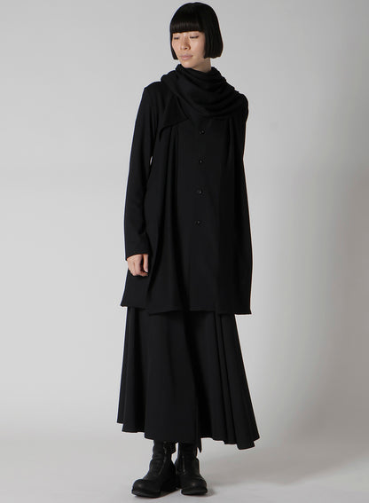 WASHABLE WOOL STOLE DETAIL LONG BLOUSE