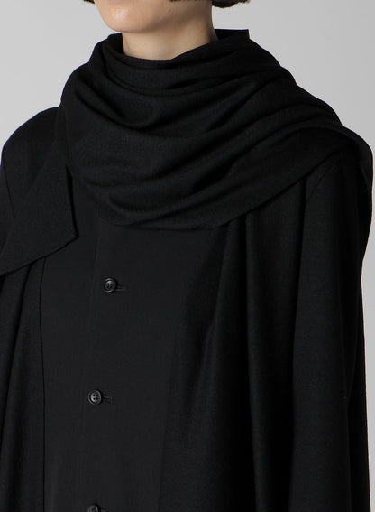 WASHABLE WOOL STOLE DETAIL LONG BLOUSE