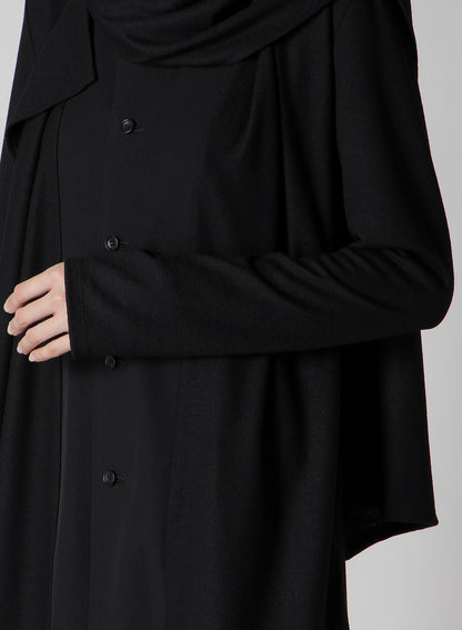 WASHABLE WOOL STOLE DETAIL LONG BLOUSE
