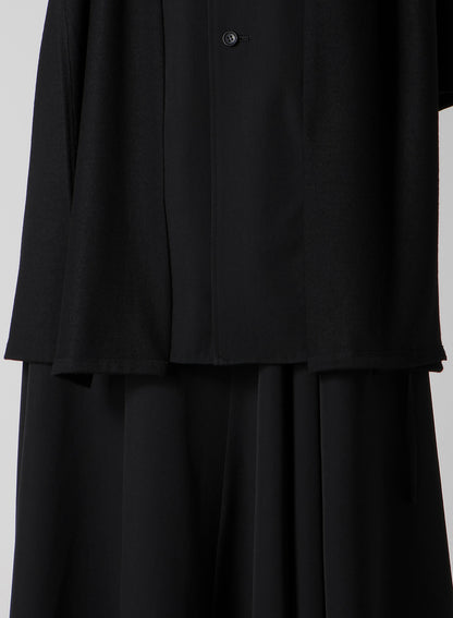 WASHABLE WOOL STOLE DETAIL LONG BLOUSE