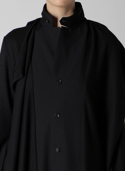 WASHABLE WOOL STOLE DETAIL LONG BLOUSE