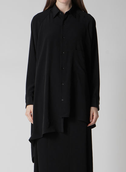 TA/PE CREPE DE CHINE RAGLAN LONG SLV BLOUSE