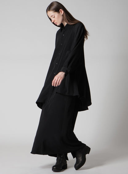 TA/PE CREPE DE CHINE RAGLAN LONG SLV BLOUSE