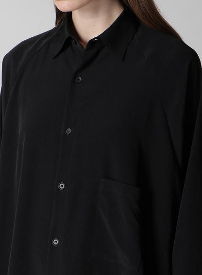 TA/PE CREPE DE CHINE RAGLAN LONG SLV BLOUSE