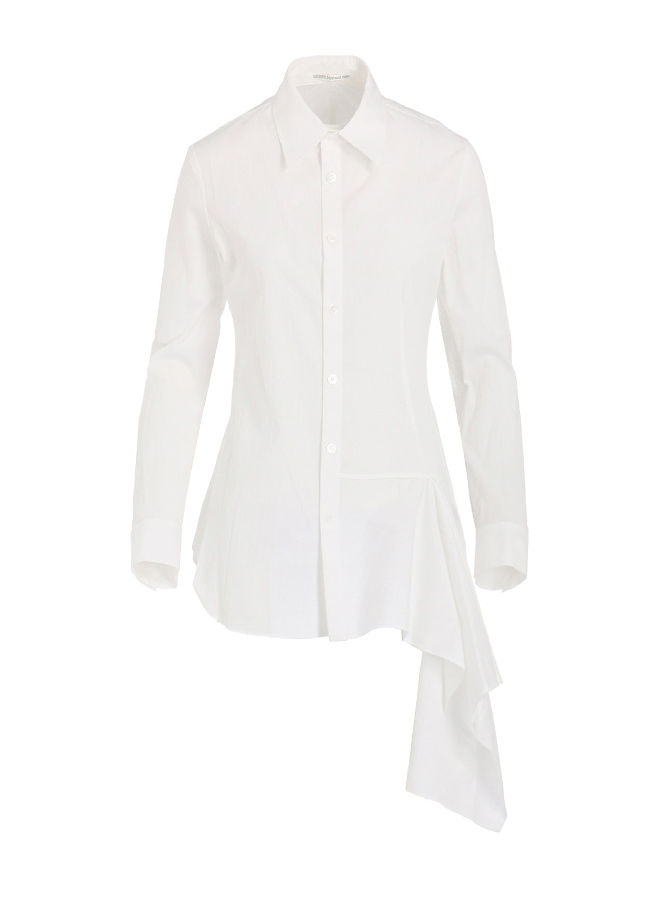 COTTON BROAD L DRAPED BLOUSE