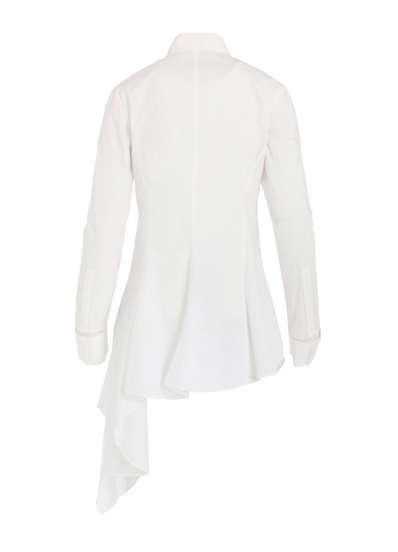 COTTON BROAD L DRAPED BLOUSE