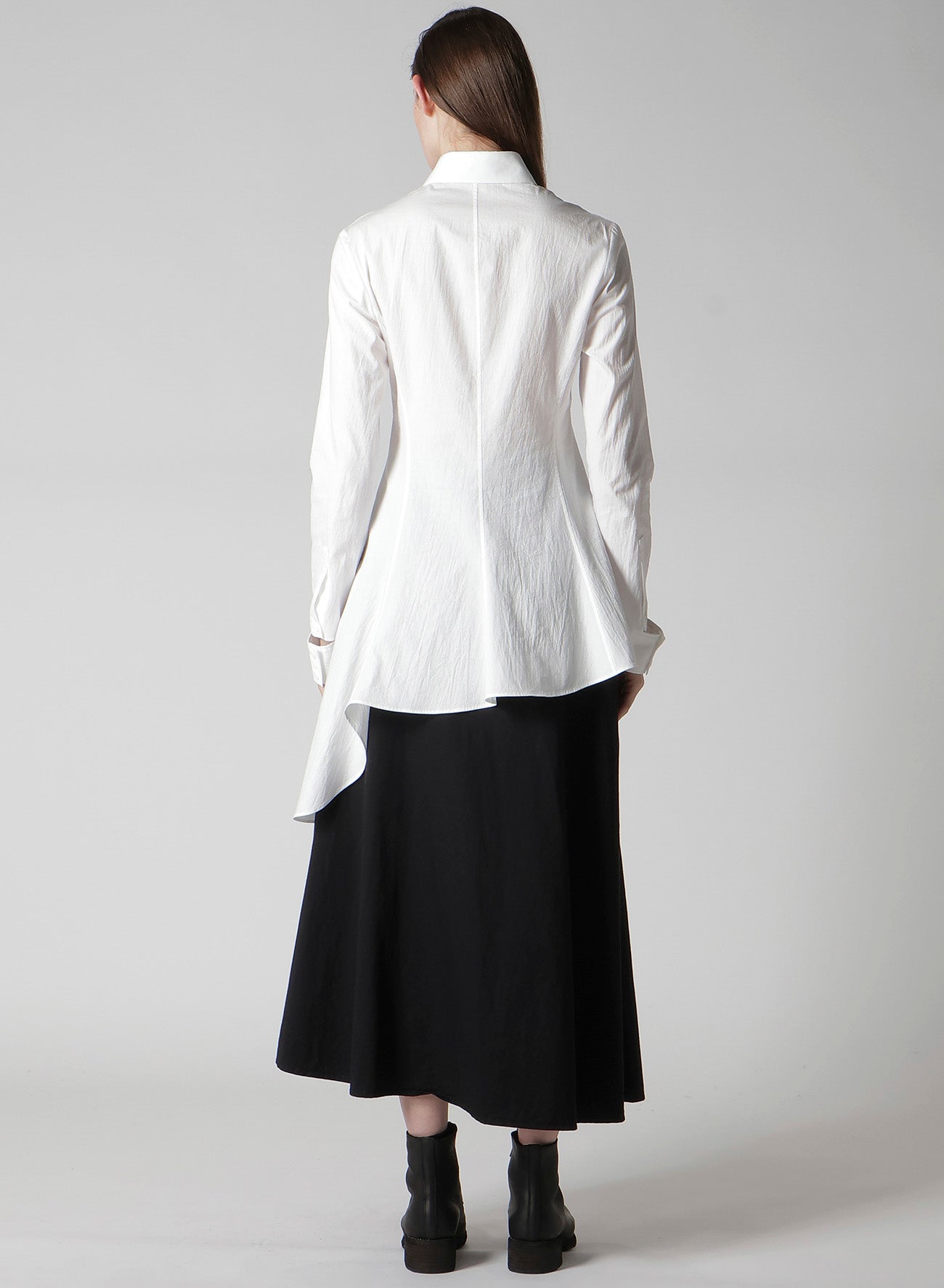 COTTON BROAD L DRAPED BLOUSE