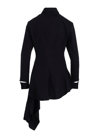 COTTON BROAD L DRAPED BLOUSE