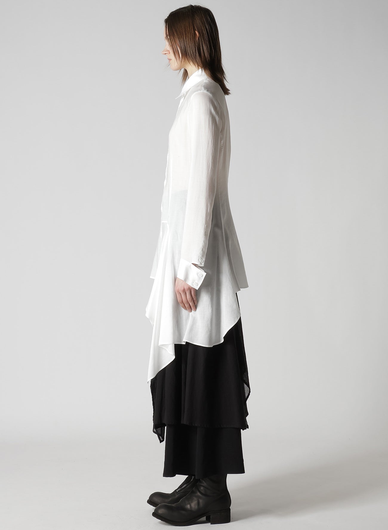 CELLULOSE LAWN L DRAPED BLOUSE