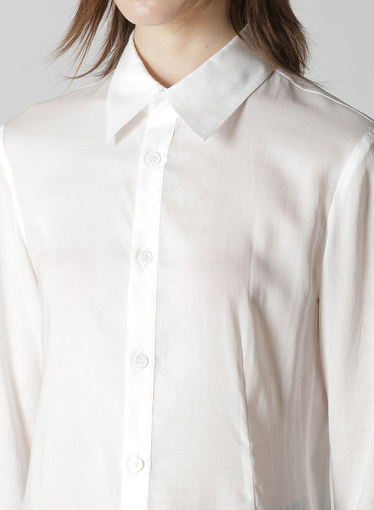 CELLULOSE LAWN L DRAPED BLOUSE