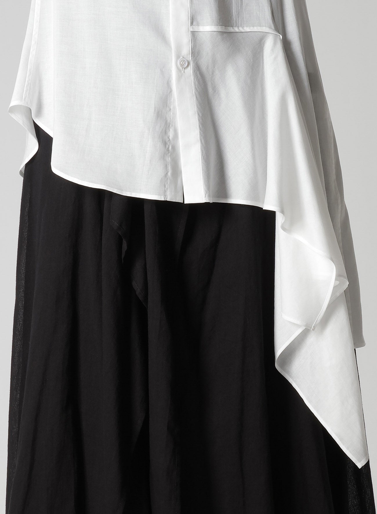 CELLULOSE LAWN L DRAPED BLOUSE