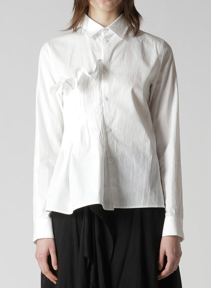 COTTON BROAD R FRONT PINTUCK BLOUSE