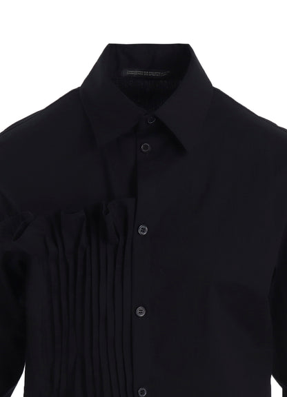 COTTON BROAD R FRONT PINTUCK BLOUSE