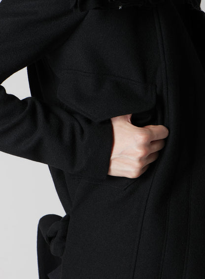 FLANNEL P SHOULDER BELTED COAT