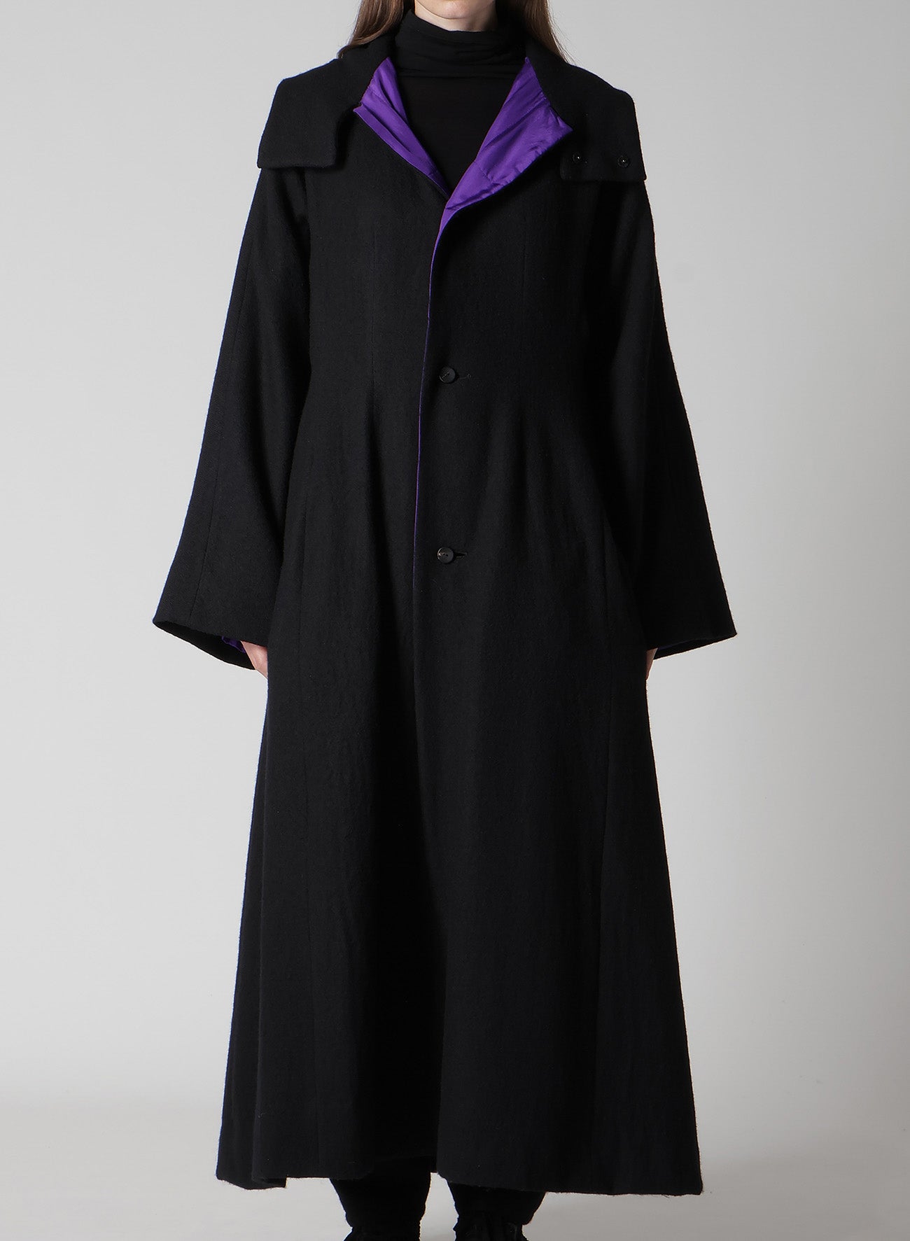 OVERDYE WOOL VIERA REVERSIBLE HOODED COAT