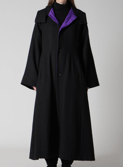 OVERDYE WOOL VIERA REVERSIBLE HOODED COAT