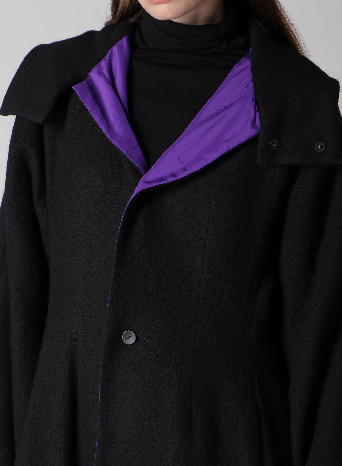 OVERDYE WOOL VIERA REVERSIBLE HOODED COAT