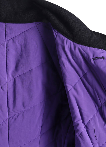 OVERDYE WOOL VIERA REVERSIBLE STAND COLLAR COAT