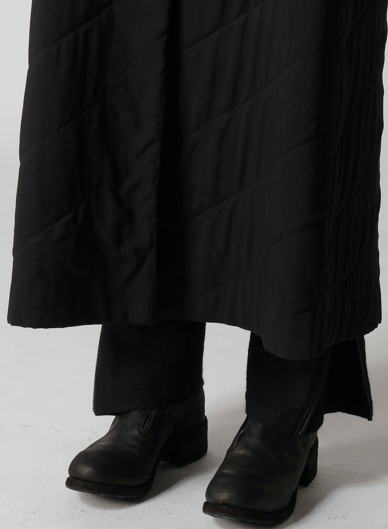 WOOL VIYELLA REVERSIBLE STAND COLLAR COAT