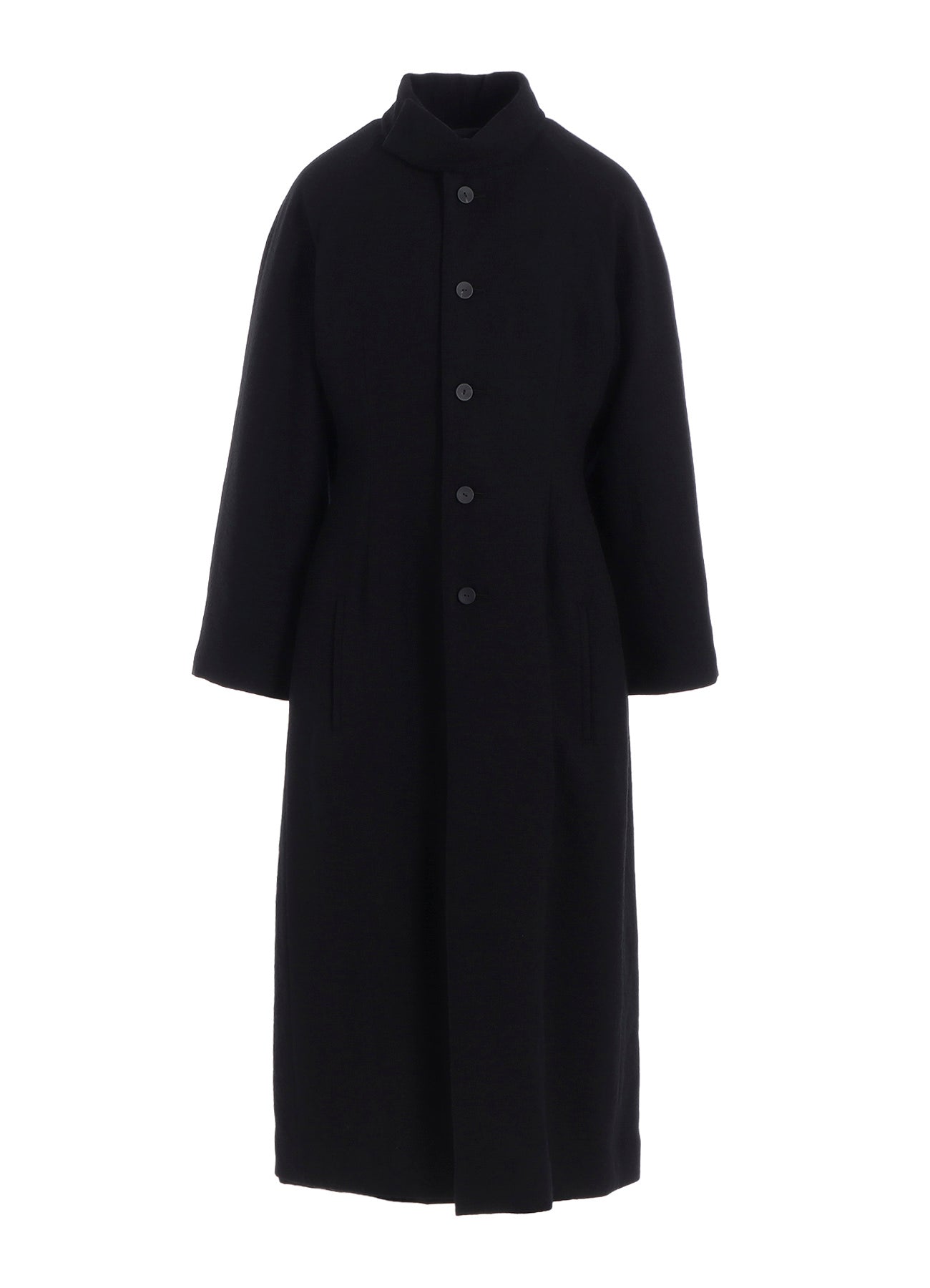 WOOL VIYELLA REVERSIBLE STAND COLLAR COAT