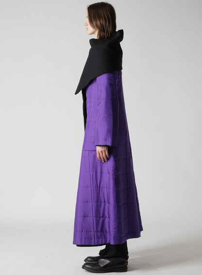 WOOL VIYELLA REVERSIBLE STOLE D COAT