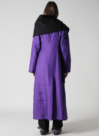 WOOL VIYELLA REVERSIBLE STOLE D COAT