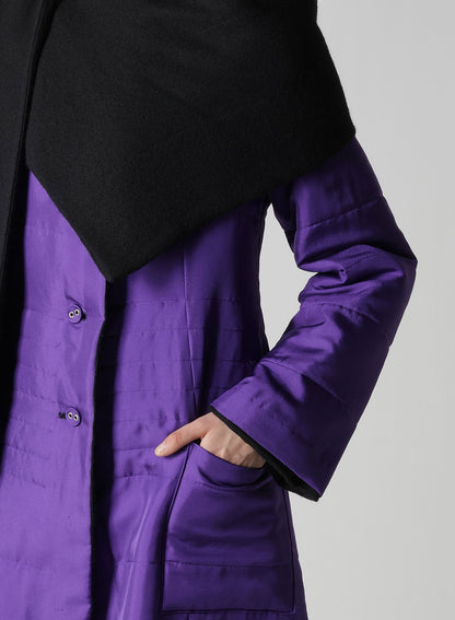 WOOL VIYELLA REVERSIBLE STOLE D COAT