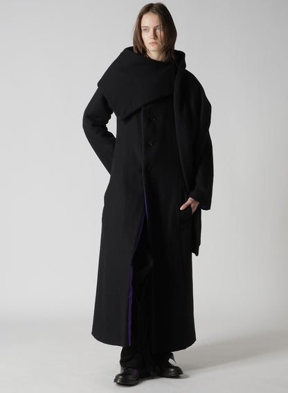 WOOL VIYELLA REVERSIBLE STOLE D COAT