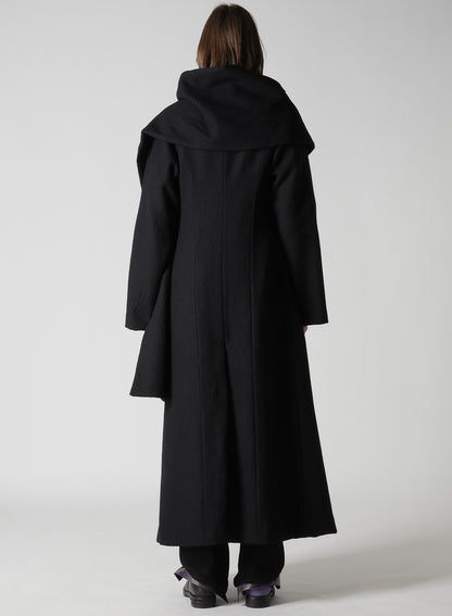 WOOL VIYELLA REVERSIBLE STOLE D COAT