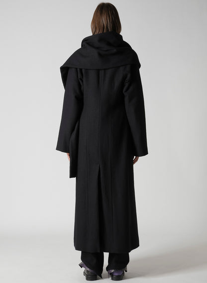 WOOL VIYELLA REVERSIBLE STOLE D COAT